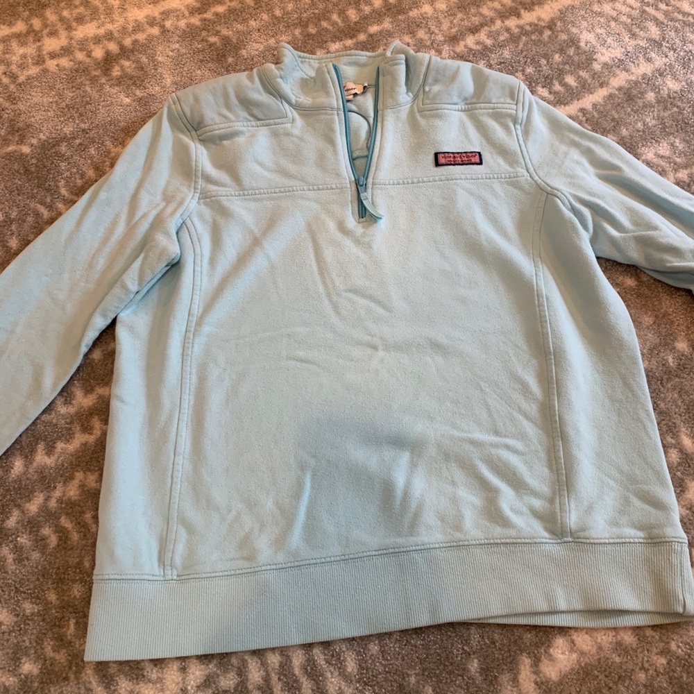 Vineyard vines baby blue shep shirt